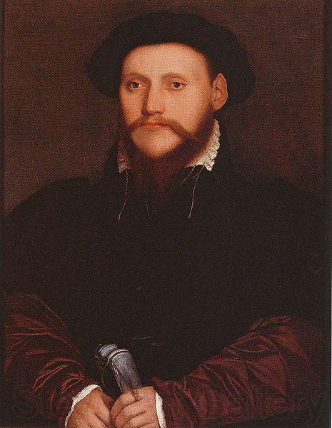 Hans holbein the younger Portrait of an Unknown Man Holding Gloves Spain oil painting art